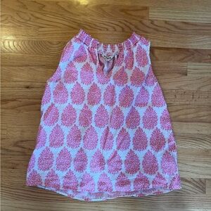 Boden Pink and White Sleeveless Top Sz 8
